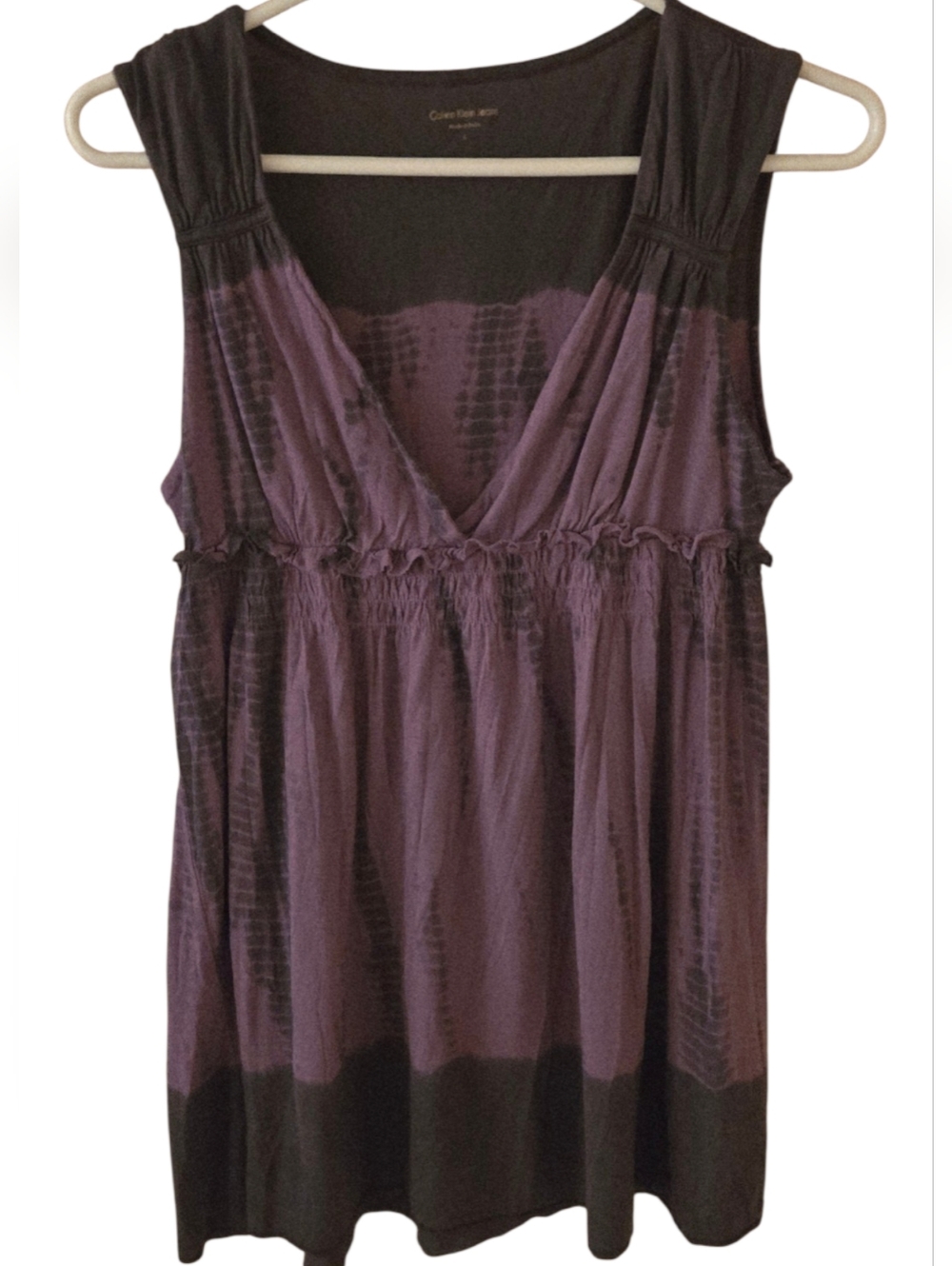 Calvin Klein Sleeveless Top, Purple Colors Size Large